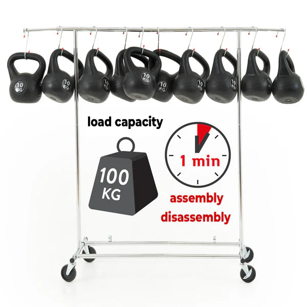 Tatkraft Drogo - Heavy Duty Metalen Kledingrek - Inklapbaar - 100 KG Belastbaar