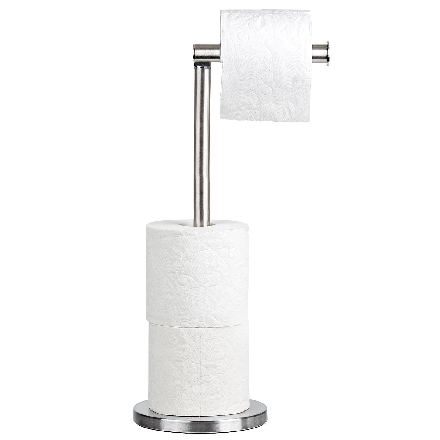 Tatkraft KIARA - Luxe RVS Toiletpapier Houder Vrijstaand - Reserverolhouder Stainless Steel - WC Rol Houder - Closetrolhouder - 3+1 Rollen