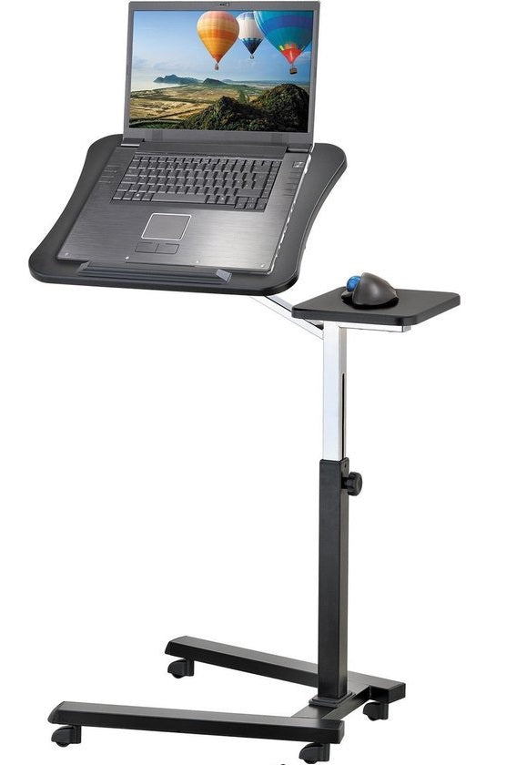 Tatkraft JOY Ergonomische Verstelbare Laptoptafel op Wielen - Zwart