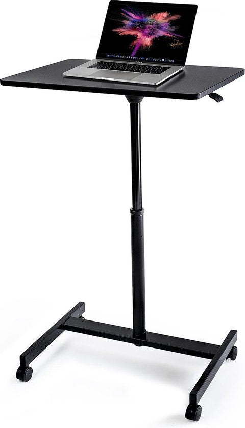 Tatkraft Focus – Ergonomische Laptoptafel op Wielen, Verstelbaar & Mobiel