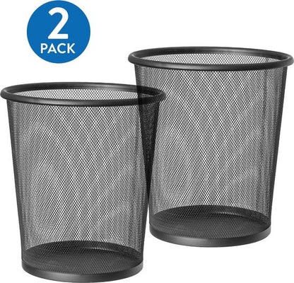 Artmoon MESH - Robuuste RVS Prullenbak - Prullenmand 12 Liter - Set Van 2 Stuks