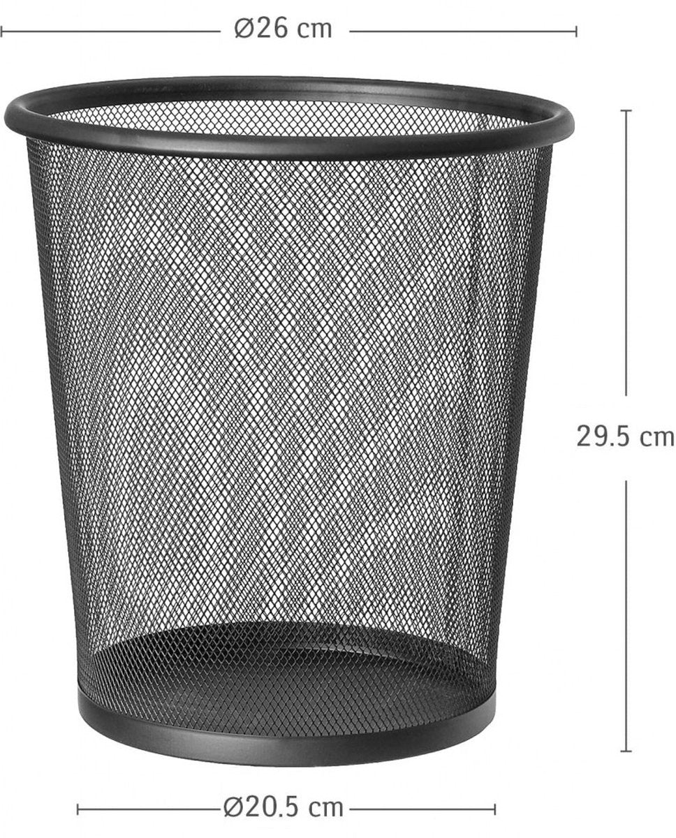 Artmoon MESH - Robuuste RVS Prullenbak - Prullenmand 12 Liter - Set Van 2 Stuks