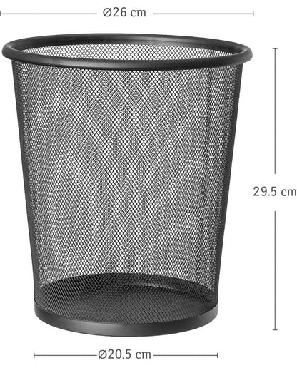 Artmoon MESH - Robuuste RVS Prullenbak - Prullenmand 12 Liter - Set Van 2 Stuks