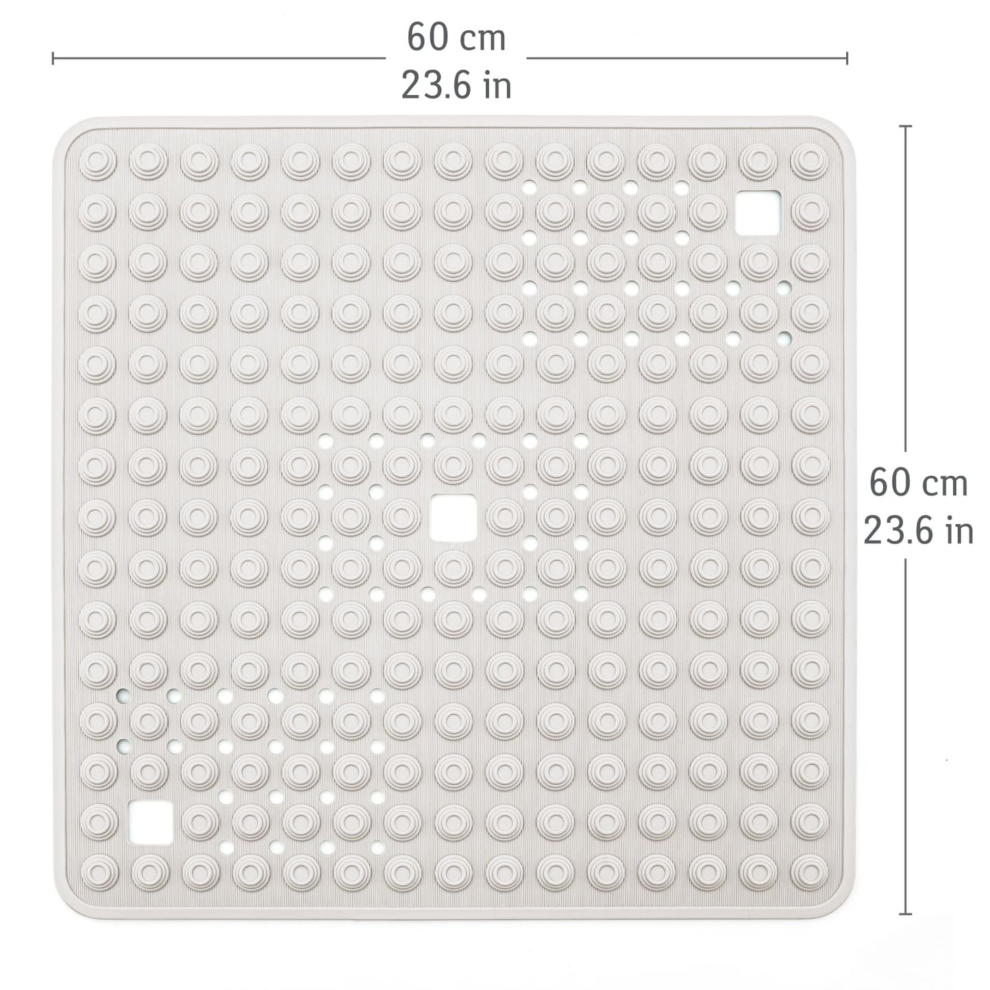 Tatkraft DETAIL - Wit stevige douchemat, antislip, 60 x 60 cm, extra grote antislipmat, badmat, Wasbaar in de machine, 3