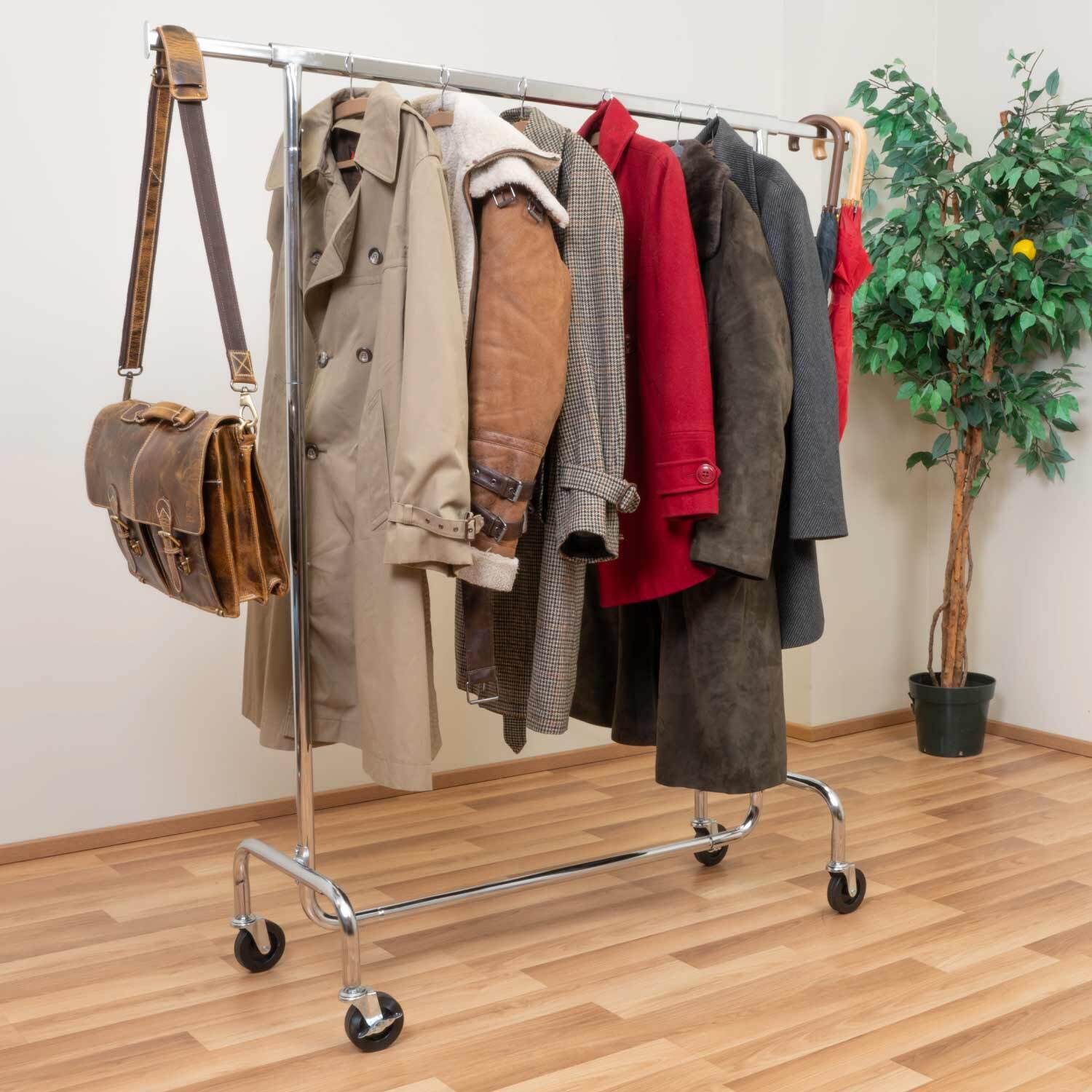 Tatkraft DIDRIK - Kledingrek voor zware belasting, tot 130 kg belastbaar, kledingstang voor het ophangen van kleding
