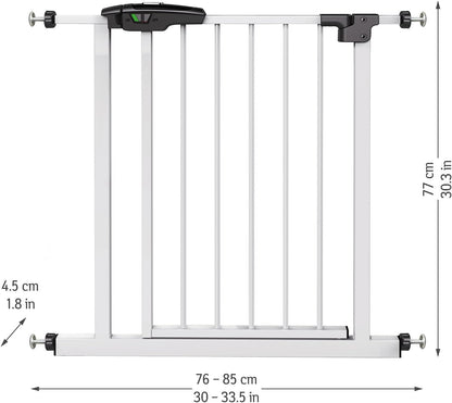 Tatkraft GATE - Verstelbaar babyhekje voor trappen en deuropeningen met OpenClose-indicator, duurzaam intrekbaar veiligheidshek drukpasvorm, 8